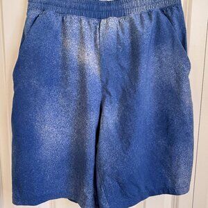 lululemon Pace Breaker Shorts Mens Small 9” Lined Blue Print Gym Run